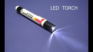 How to make a LED TorchFlashlight at Home [upl. by Marutani]