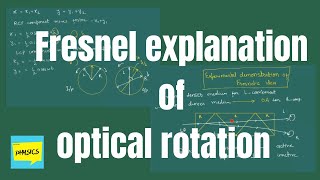 Fresnel explanation of optical rotation  Polarization of light [upl. by Yorled]