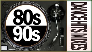 80s 90s DANCE HITS MIXES  all vinyl mixes [upl. by Rosol407]