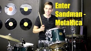 Enter Sandman Drum Tutorial  Metallica [upl. by Ecal647]