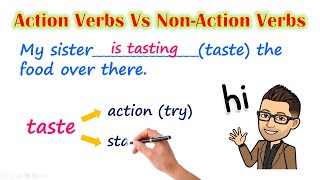 Action and NonAction Verbs Stative Verbs and Exceptions [upl. by Linnet]