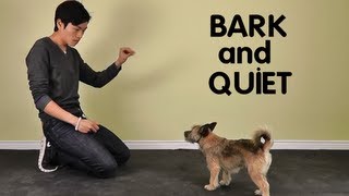 Teach Dog to Stop Barking  Bark and Quiet on Cue [upl. by Cheung]