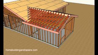 How To Attach Home Addition Roof Framing To Existing Sloping Roof [upl. by Meredeth]