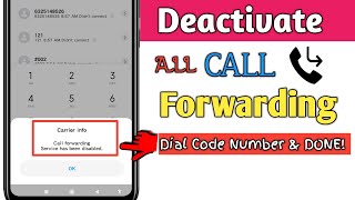 Deactivated Call Forwarding By Simple Code Number [upl. by Spratt]