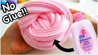 Lotion Slime 💧 Testing No Glue Lotion Slime Recipes [upl. by Tamma60]