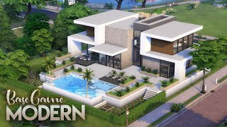 BASE GAME MODERN HOUSE  NO CC  The Sims 4 Speed Build [upl. by Eneleh]