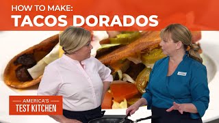 How to Make Crispy Tacos Dorados From Scratch [upl. by Kelton]