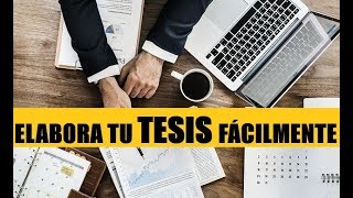 CÓMO HACER UNA TESIS FÁCILMENTE  ESTRUCTURA [upl. by Htiffirg]