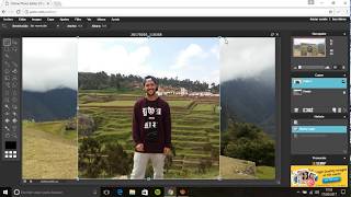 Tutorial Pixlr cómo recortar y modificar un fondo [upl. by Harmonia]