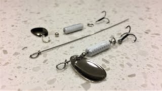 How To Make Your Own INLINE TROUT SPINNERS easy [upl. by Musser]