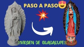 Â¿Como pintar una virgen de Guadalupe ðŸŒŸPASO A PASOðŸŒŸ TUTORIAL [upl. by Newhall]