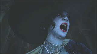 Resident Evil Village LADY DIMITRESCU BOSS FIGHT AND DEATH SCENE [upl. by Nomyar]