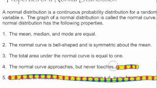 Properties of a Normal Distribution [upl. by Haimirej]