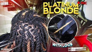 How To Bleach Dreadlocks  Platinum Blonde  Retwist Lil Durk Style [upl. by Sofer]