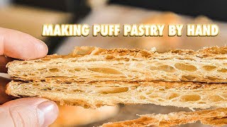 How To Make Perfect Puff Pastry Dough By Hand [upl. by Gnouh]