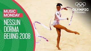 Almudena Cid Performs Rhythmic Gymnastics to Nessun Dorma at Beijing 2008  Music Monday [upl. by Kohl387]