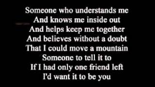 Dan Seals  One Friend   lyrics 1984 [upl. by Yahc496]