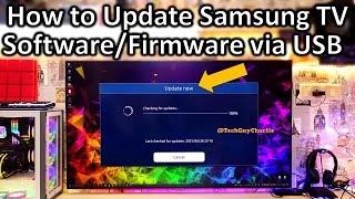 How to update Samsung TV FirmwareSoftware via USB [upl. by Elletnuahc173]