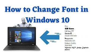 How to change font style in windows 10 [upl. by Noiz]