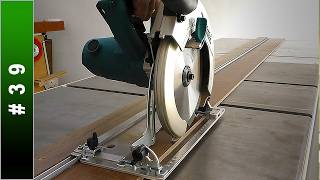 🟢 Homemade Track Saw  DIY Guide Rail for Circular Saw [upl. by Tnomel820]