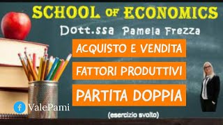 Esercizio Partita doppia registrazione contabile acquisti e vendite fattori produttivi [upl. by Eilraep]