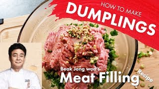 How to Make the Meat filling for Dumplings Mandu [upl. by Abixah]