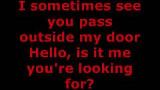 LIONEL RICHIE  HELLO LYRICS [upl. by Lamrert]