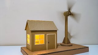 Kartondan Mini Rüzgar Türbini Yapımı  DIY Cardboard Wind Turbine [upl. by Senalda543]