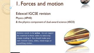 Forces and Motion REVISION PODCAST Edexcel IGCSE physics topic 1 [upl. by Tnahs]