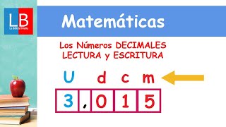 Los Números DECIMALES LECTURA y ESCRITURA ✔👩‍🏫 PRIMARIA [upl. by Almeria]