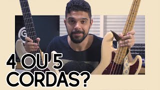 Qual é a diferença entre um baixo de 4 e 5 cordas [upl. by Airam]