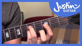 10 Basic Jazz Chords  Guitar Tutorials  JustinGuitar JA001 [upl. by Rinna]