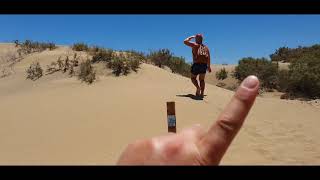 Gran Canaria dunas walk to the beach ⛱ 😎 s24ultra samsunggalaxy Dünen von maspalomas gaytravel [upl. by Kerred157]