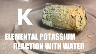 Elemental Potassium Reaction With Water [upl. by Yuu]