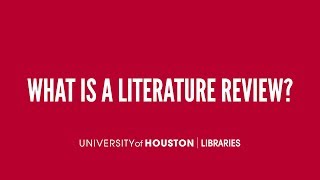 What is a literature review [upl. by Anatnahs371]