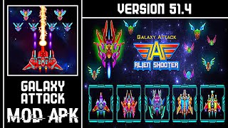 Galaxy Attack Alien Shooter MOD APK Unlimited Money Version 514 [upl. by Pavier]