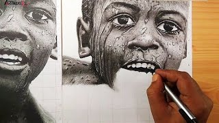 Hyper Realistic charcoal drawing tutorial [upl. by Attenweiler]