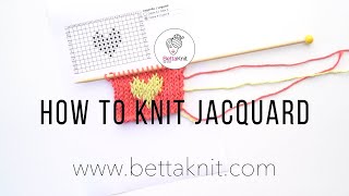 How to knit Jacquard Knitting technique [upl. by Newmark]