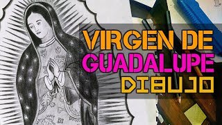 Dibujo Virgen de Guadalupe a lápiz  Draw  Vivas [upl. by Letnahs]