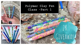 Create AWESOME Polymer Clay Pens From Items You already have Beginners Welcome Pt 1 [upl. by Ronacin]