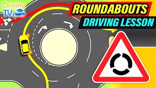 FULL DRIVING LESSON IN ROUNDABOUTS [upl. by Tenney]