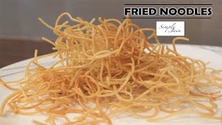 Crispy Fried Noodles  How To Make Fried Noodles  Chinese Snack  Simply Jain [upl. by Amoeji690]