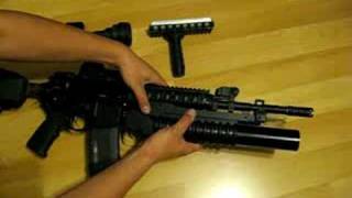 Installing an M203 grenade launcher [upl. by Lindon]