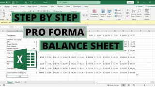 How to make a Pro Forma Balance Sheet with Excel [upl. by Shanly462]