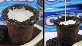 OREO Cookie Shots Home Made Milk amp Cookies amp Cream Shooters Recipe by Cupcake Addiction [upl. by Ahsikyt]