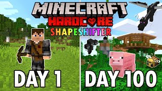 I Survived 100 Days as a SHAPESHIFTER in Hardcore Minecraft Minecraft Hardcore 100 Days [upl. by Tratner915]