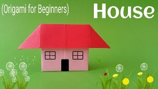 How to fold  make an easy Paper quotStanding Housequot  Origami Tutorial for Beginners [upl. by Ecenaj800]