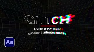 Create 3 Fast Popular Glitch Effects  After Effects Tutorial [upl. by Shevlo]