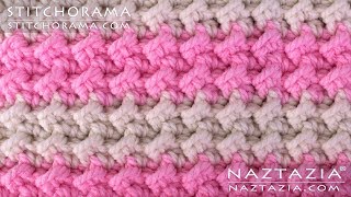 HOW to CROCHET CRUNCH STITCH  Stitchorama by Naztazia [upl. by Atazroglam]