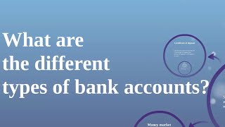 What are The Different Types of Bank Accounts [upl. by Nivalc]